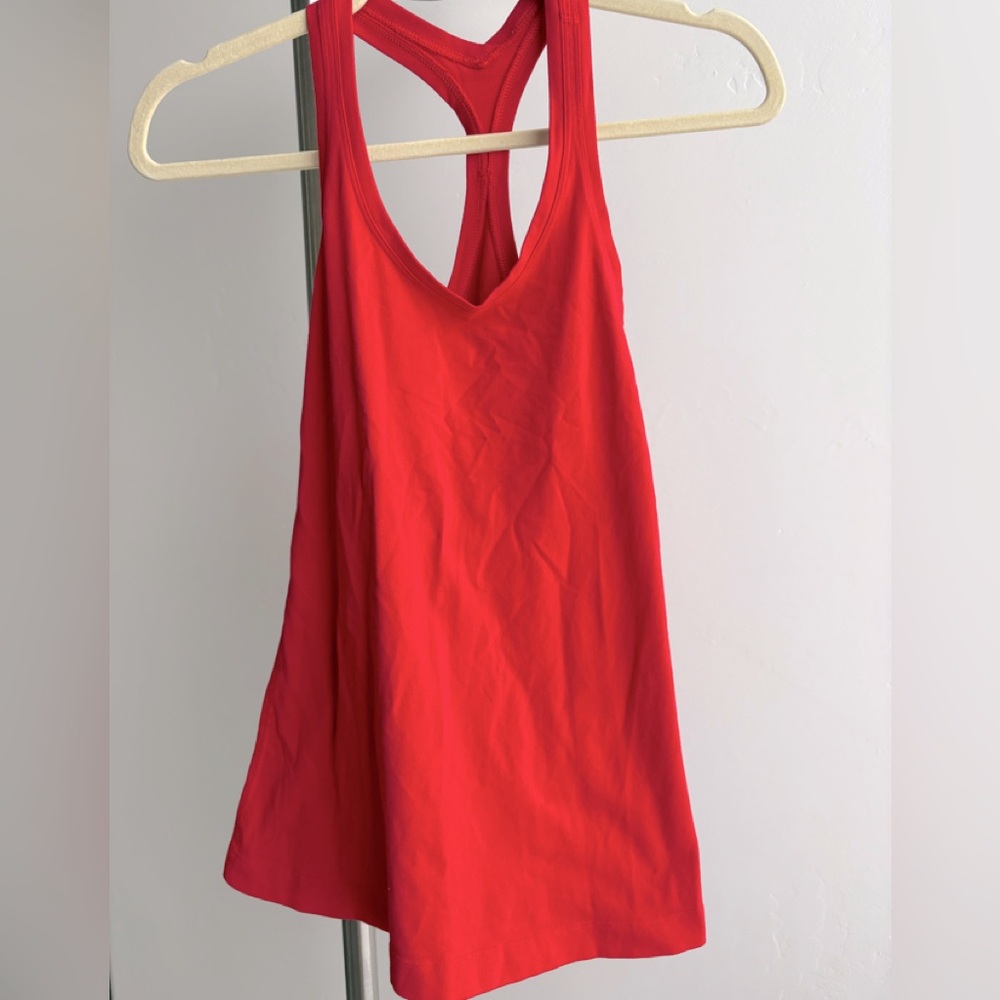 Lululemon racer back red tank top 4